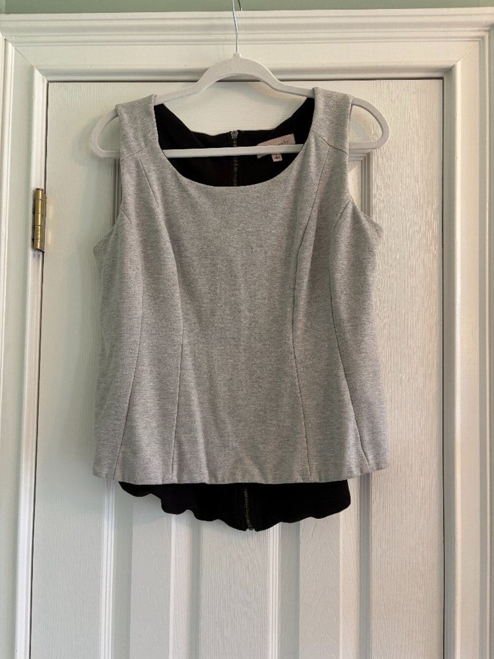 Philosophy Large Grey Back Zipper Blouse